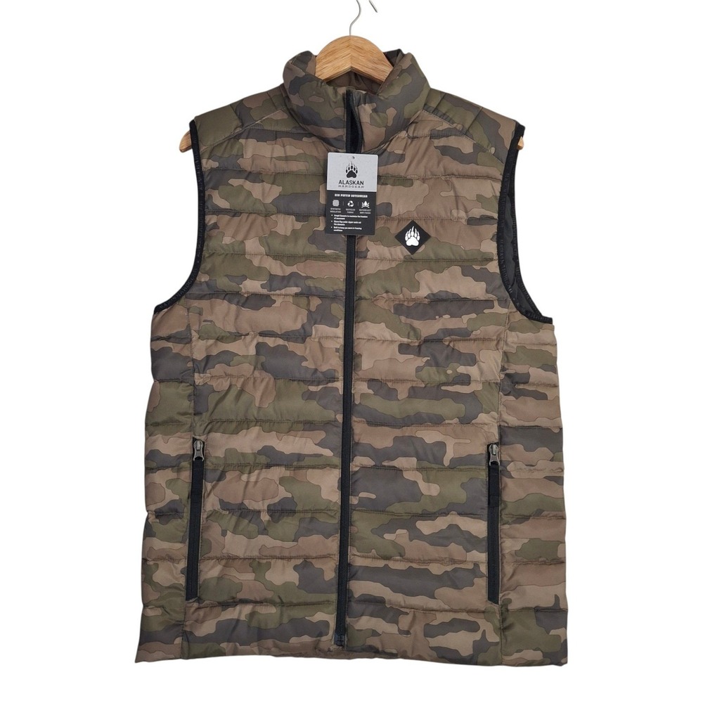 Alaskan Hardgear AKHG Eco Puffin Mock Vest Men's Small Camo Duluth Trading NWT